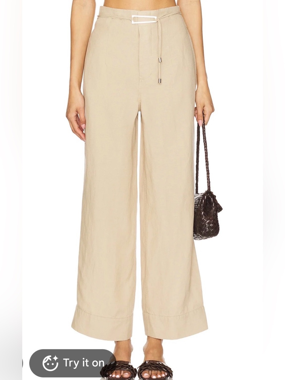 Onia Air linen set - top and bottoms in color Jute size 4 (NOT BLACK) - Picture 4 of 6